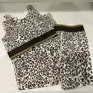 Mono B High Waist Leopard Bra & Leggings Set